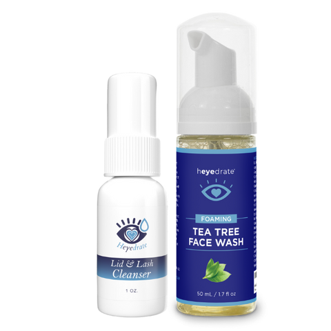 Heyedrate Foaming Tea Tree Face Wash + Heyedrate 1oz Lid & Lash Cleanser