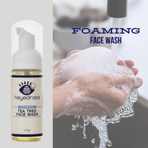 Heyedrate Foaming Tea Tree Face Wash and Eyelid Cleanser Dry Eye Supplement Heyedrate