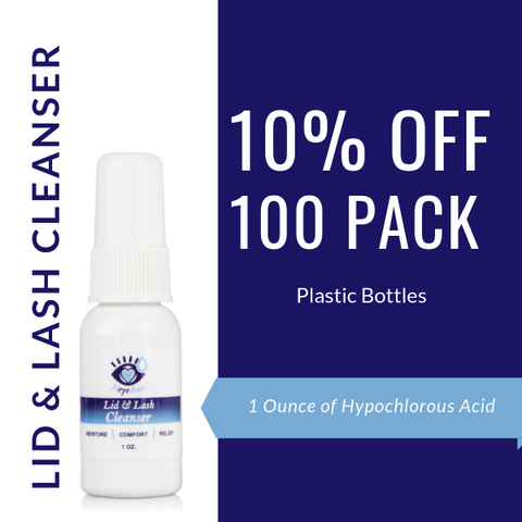 WHOLESALE Bulk - 100 Pack Case | Heyedrate® Hypochlorous Acid Lid and Lash Cleansing Spray 1 oz. Heyedrate 100 Case - 1 oz (1-Month Supply)