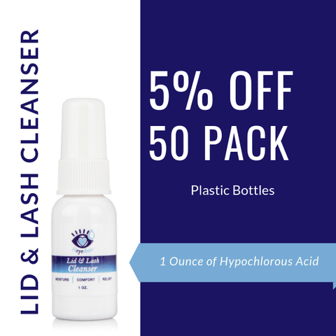 WHOLESALE Bulk - 50 Pack Case | Heyedrate® Hypochlorous Acid Lid and Lash Cleansing Spray 1 oz. Heyedrate