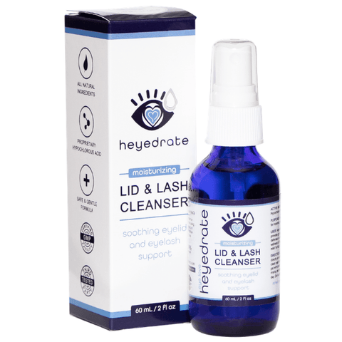 Heyedrate® Lid & Lash Cleanser (2 oz GLASS Bottle) Dry Eye Supplement Heyedrate