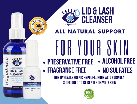 Heyedrate® Lid & Lash Cleanser (4-Month Supply) | Eye Love® Dry Eye Supplement Heyedrate