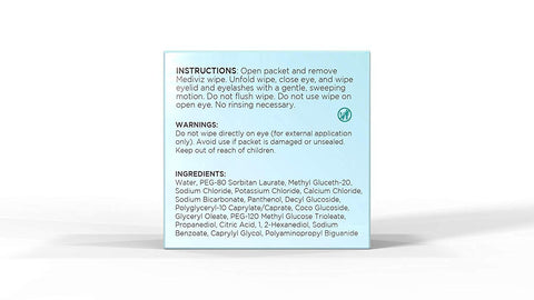 MediViz Eyelid Wipes | Eyelid Cleaning Wipes Dry Eye Supplement MediViz