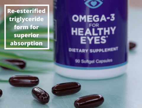 Heyedrate® Omega-3 for Eye Health | 1-Month Supply Dry Eye Supplement Eye Love
