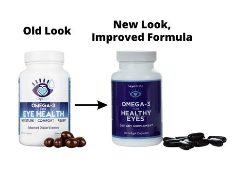 Heyedrate® Omega-3 for Eye Health | 1-Month Supply Dry Eye Supplement Eye Love
