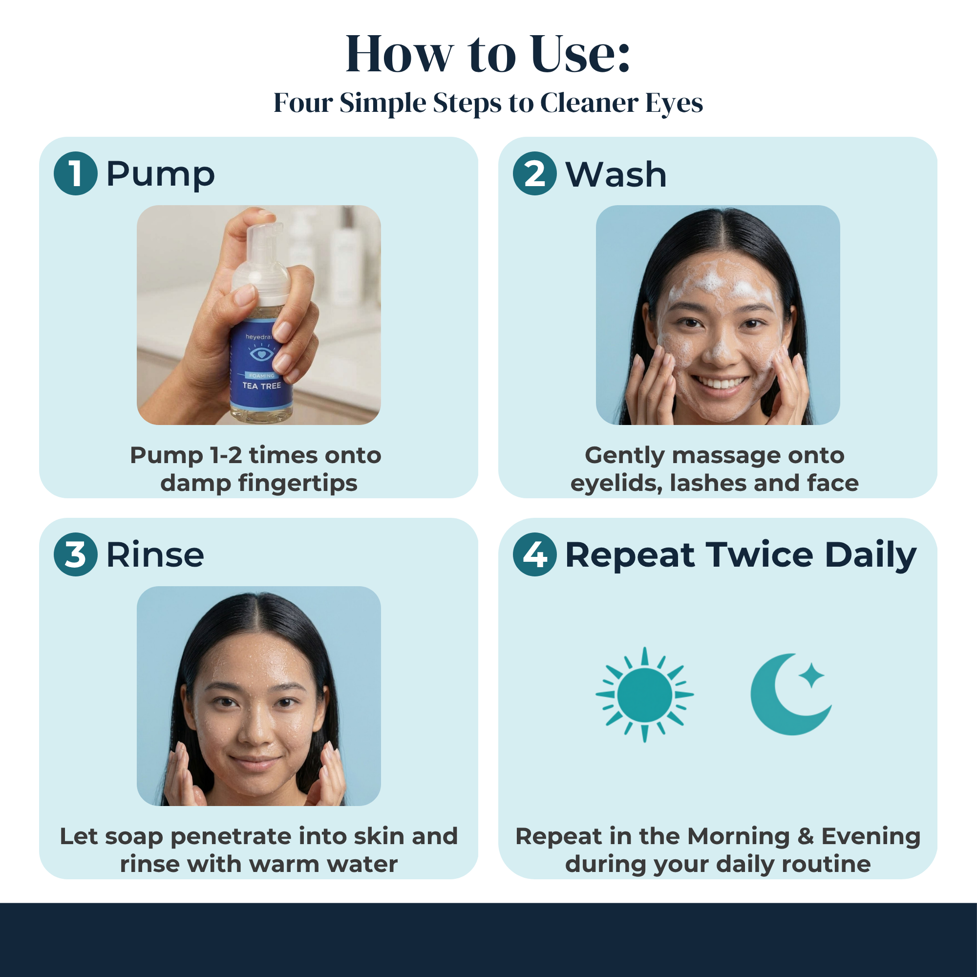 Eye Love Heyedrate Foaming Tea Tree Face Wash and Eyelid Cleanser