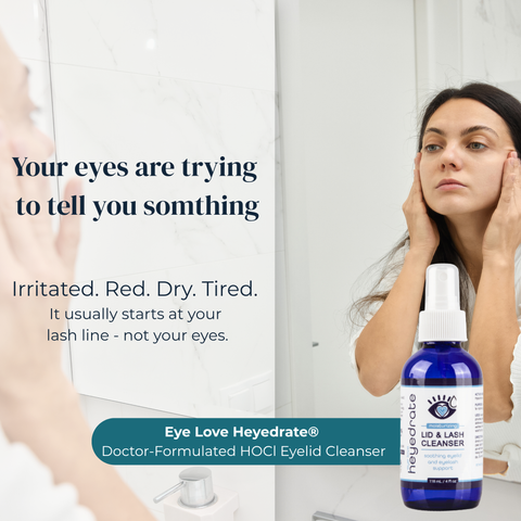 Heyedrate Lid & Lash Cleanser (4oz GLASS Bottle)