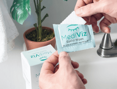 MediViz Eyelid Wipes | Eyelid Cleaning Wipes Dry Eye Supplement MediViz
