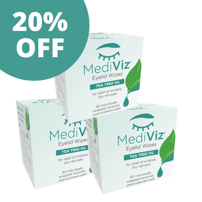 MediViz Tea Tree Eyelid Wipes Dry Eye Supplement MediViz 90-Pack
