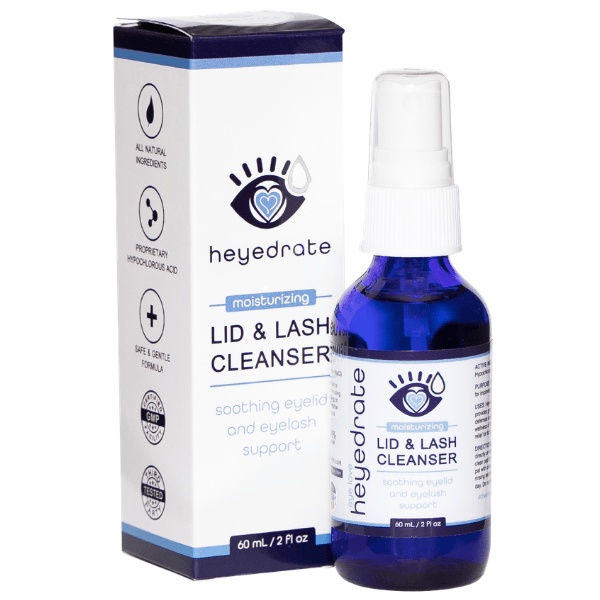 Heyedrate® Lid & Lash Cleanser (2 oz GLASS Bottle) Dry Eye Supplement Heyedrate 