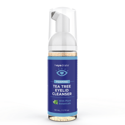 Heyedrate Tea Tree Eyelid Cleanser - Gentle Eye and Facial Scrub with Cucumber, Lavender, and Other Plant Extracts Dry Eye Supplement Heyedrate 1-Pack