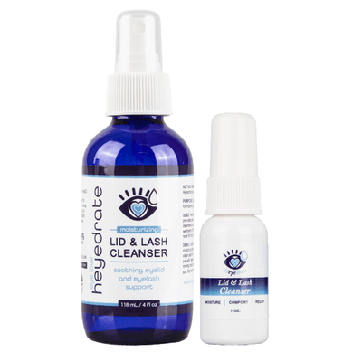 Heyedrate® Lid and Lash Cleanser Savings Bundle (1oz and 4oz) | Eye Love® Dry Eye Supplement Heyedrate