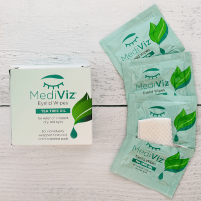 MediViz Tea Tree Eyelid Wipes Dry Eye Supplement MediViz