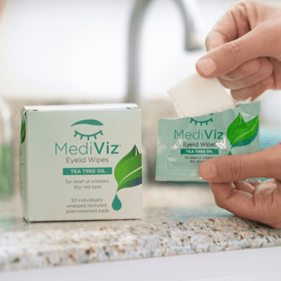 MediViz Tea Tree Eyelid Wipes Dry Eye Supplement MediViz