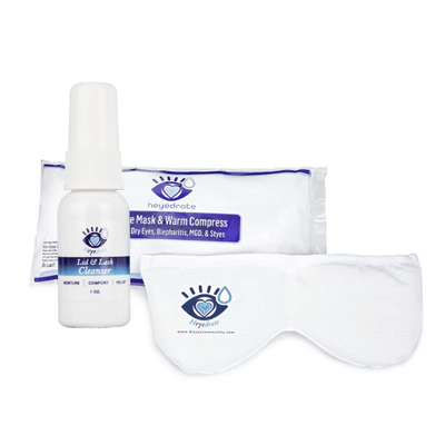 Stye Relief Kit | Heyedrate® Lid & Lash Cleanser 1oz. & Heyedrate® Warm Compress Eye Mask Dry Eye Supplement Heyedrate