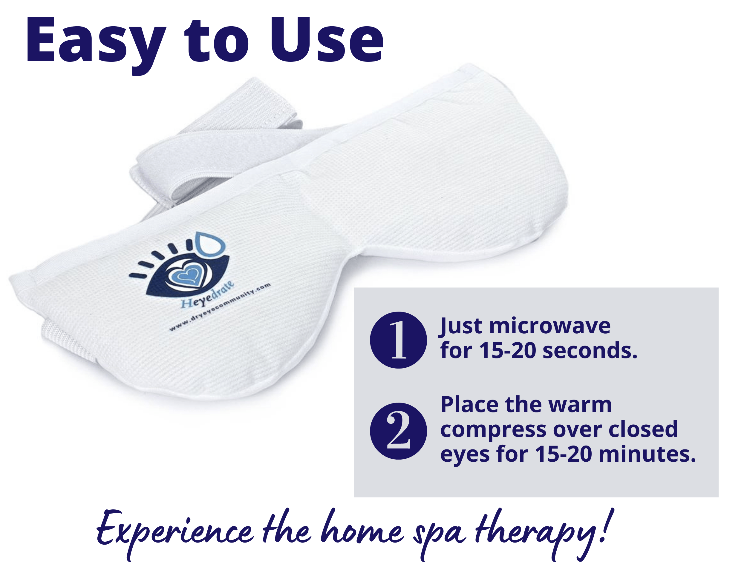 WHOLESALE Bulk - 100-pack Heyedrate® Warm Compress Eye Mask 10% off 5.00% Off Auto renew Dry Eye Supplement Heyedrate 