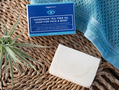 Heyedrate® Organic Tea Tree Oil Handmade Face Soap | 1-Pack Dry Eye Supplement Heyedrate
