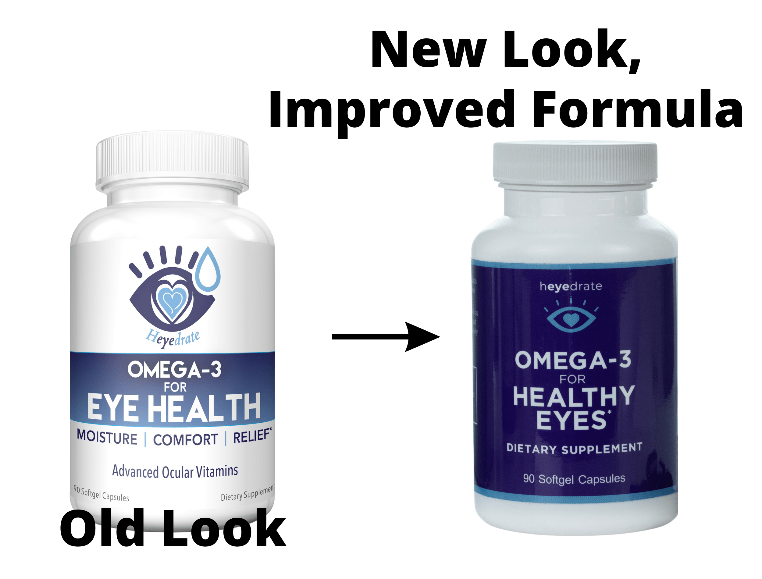 Heyedrate® Omega-3 for Eye Health | 1-Month Supply Dry Eye Supplement Eye Love 